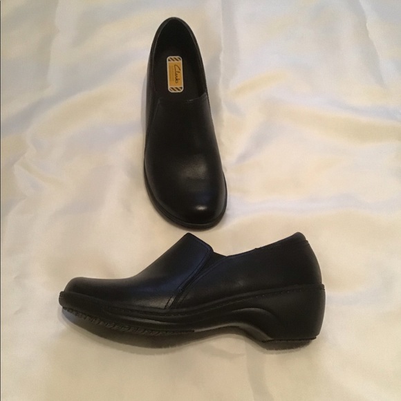 clarks grasp chime black patent